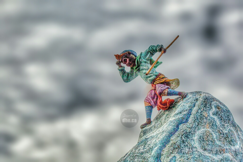 Sunwukong, the Monkey King, looks over the Haw Par Villa in Singapore.